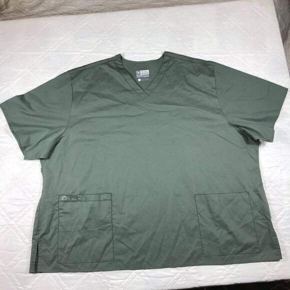 Wonder Work greeen scrub‎ top 5X - Picture 1 of 4